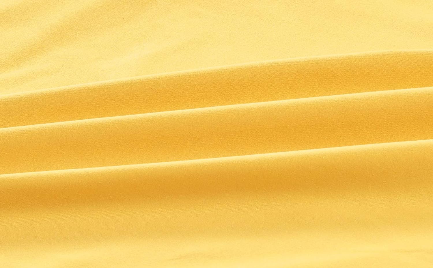 Queen Yellow Polyester Microfiber 4-Piece Sheet Set