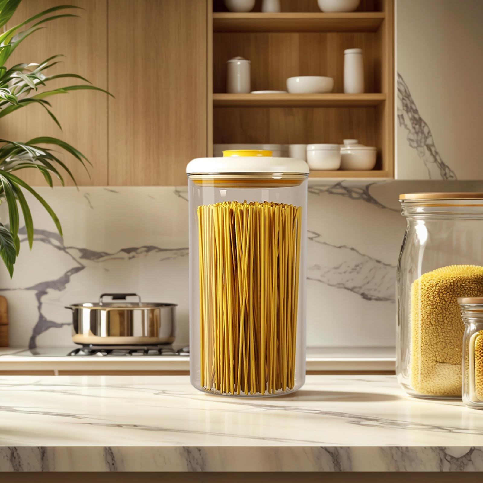 HLTYGWX Vakuumversiegelter Aufbewahrungsbehälter für die Küche, stapelbar, auslaufsicher, robust, für Reisen im Kühlschrank (grün, 550 ml)
