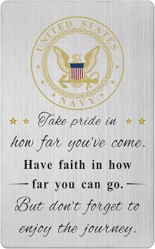 Viayen Navy Graduation Card for Men Women, Navy Prayer Card for Birthday Christmas Graduation Thank You Gifts