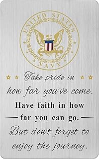 Navy Card for Men Women, Navy Prayer Card for Birthday Christmas Graduation Thank You Gifts