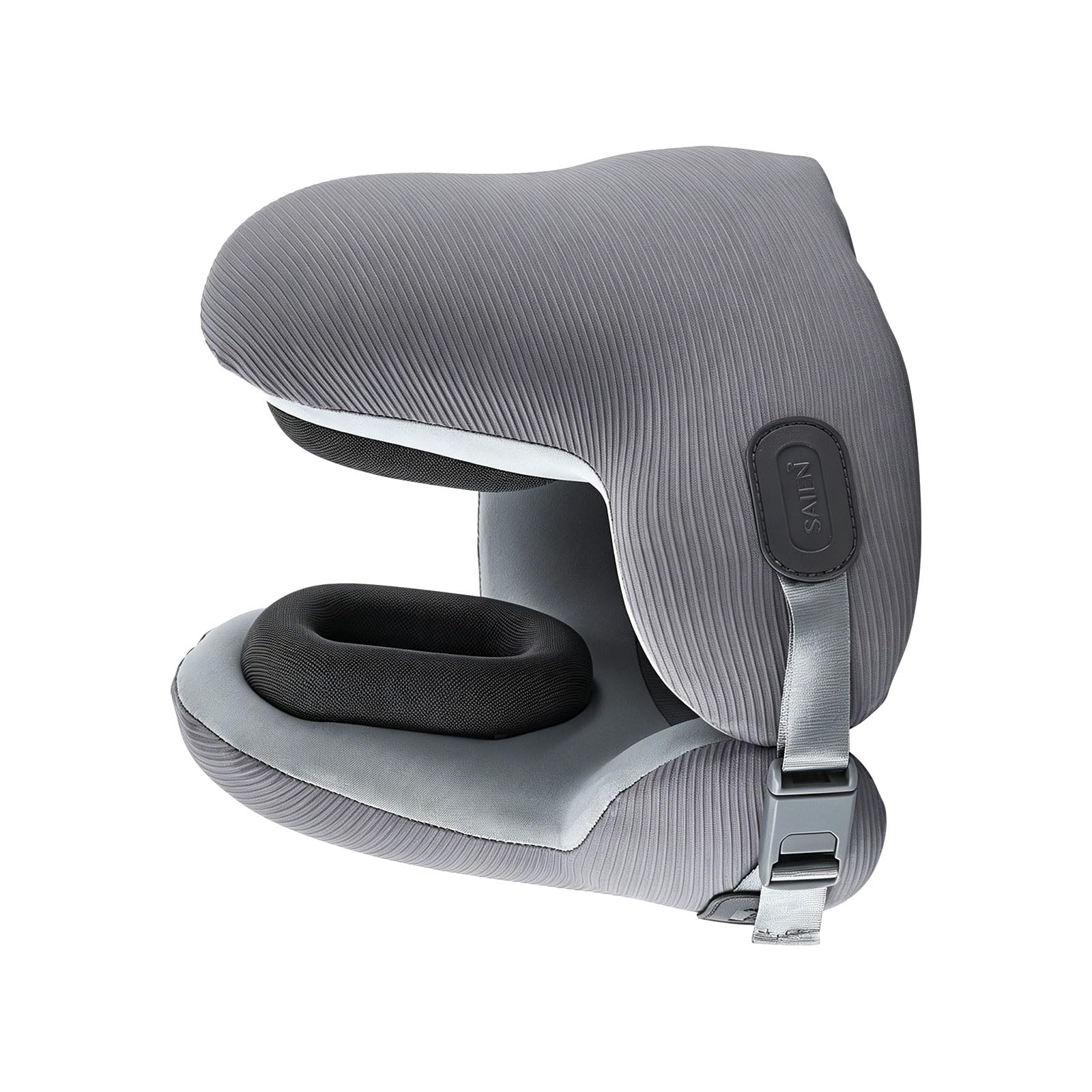 La almohada cervical de viaje con forma incluye fundas desmontables para las orejas y almohada de cuello ajustable de espuma viscoelástica para aliviar la presión