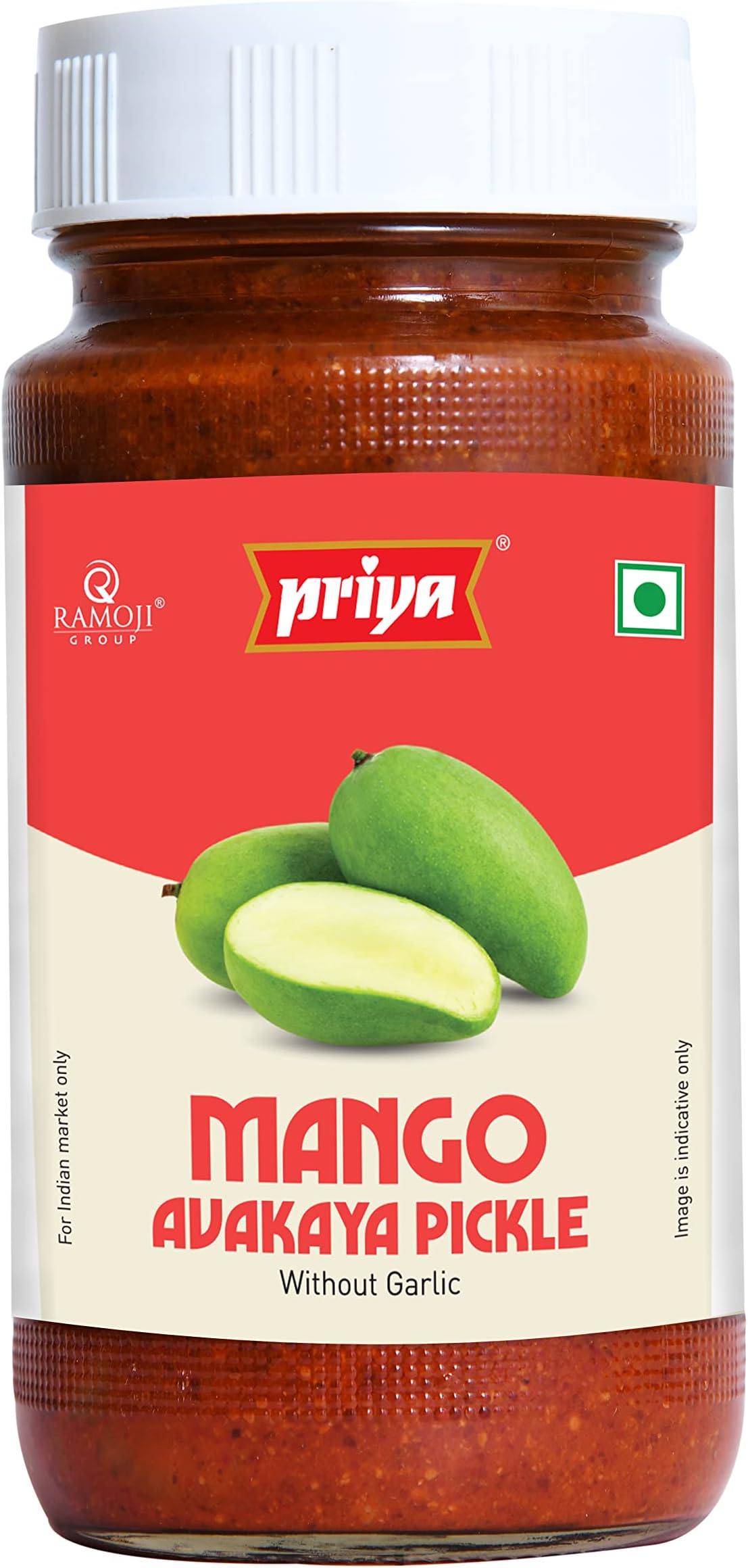 Mango Avakaya Pickle without Garlic, 300g - Homemade Avakai Aam Achar - Traditional South Indian Taste…