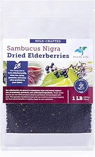 Dried Elderberries - 1lb Bulk - Wildcrafted, Natural, Free Of Chemicals, non-GMO, Whole European Immune System Support Boo...