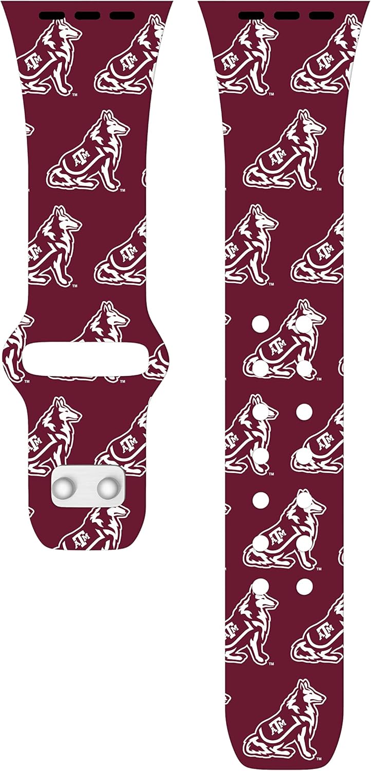AFFINITY BANDS Texas A&M Aggies HD Combo Package Compatible with Apple Watch and AirPods Gen 1 & 2 (42/44/45/49mm (46mm Series 11) Long Repeating)