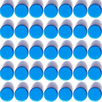 ZDZBLX Fridge Magnets, 40 Pcs Strong Refrigerator Magnets, Small Round Magnets for Whiteboard, Heavy Duty Mini Magnet, Cute Blue Magnet for Fridge, Locker, Kitchen, Office, Magnetic Board, Cabinets