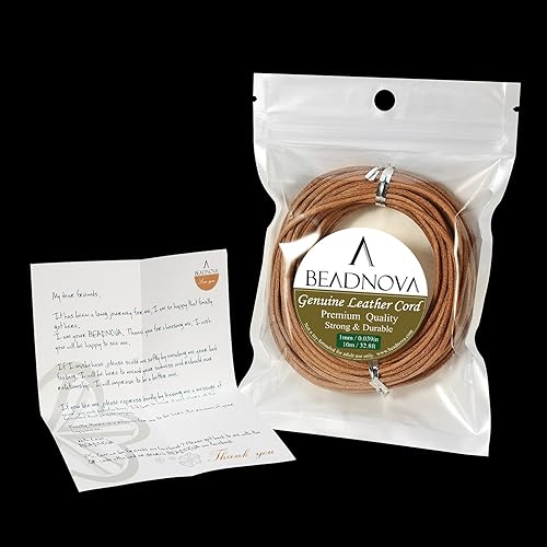 Miniatura 7 de Cordones de cuero redondos genuinos Beadnova de 0.05 a 0.19 in para el collar de la pulsera que rebordea la fabricación de la joyería