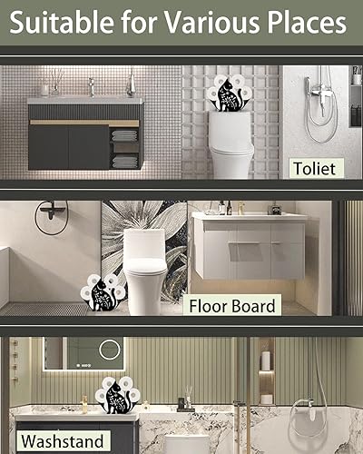 Miniatura 10 de Portarrollos de papel higiénico decorativos de animales para montar en la pared, divertido soporte de papel higiénico de metal para el hogar,