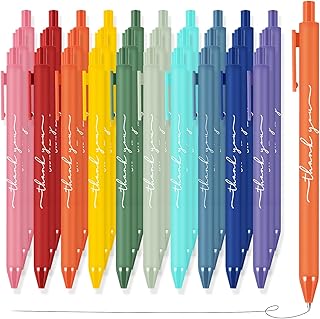 30pcs Thank You Pens Bulk Cute Multicolor Ballpoint Pen for Server Employee Appreciation Gifts