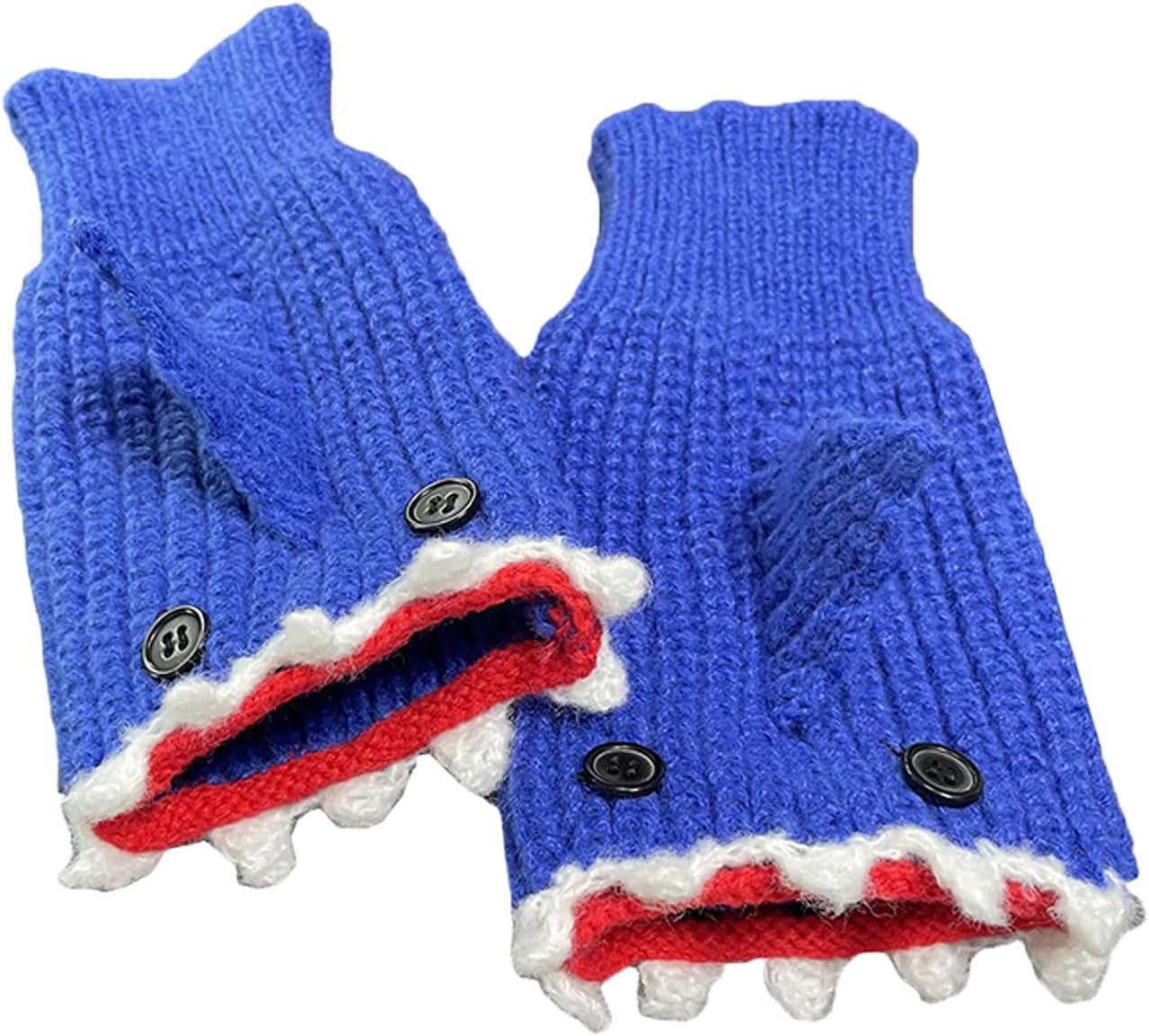 （1 Pack） Soft Winter Gloves Warm Mittens Half Finger Cartoon Mittens for Girls Winter Supplies