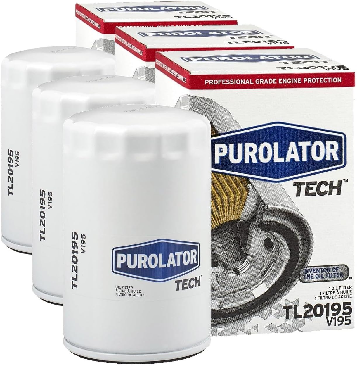PurolatorTECH Spin On Oil Filter (Pack of 3)
