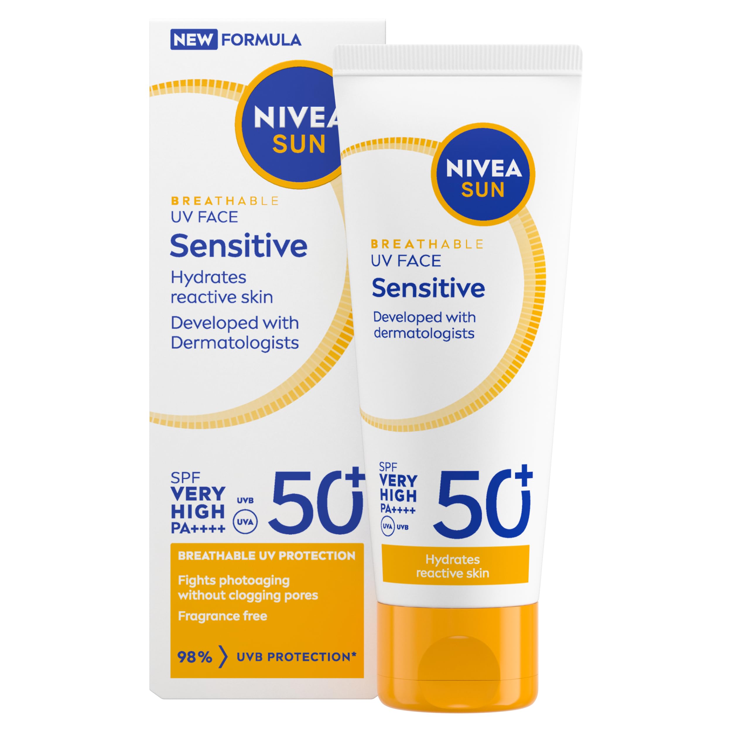 Nivea Sun Face Cream Uv Sensitive Spf50+ 40Ml