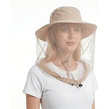 Mosquito Head Net Hat, Gardening Bug Hats with Netting, Sun Boonie Bucket Hat for Beekeeping Fishing Hiking