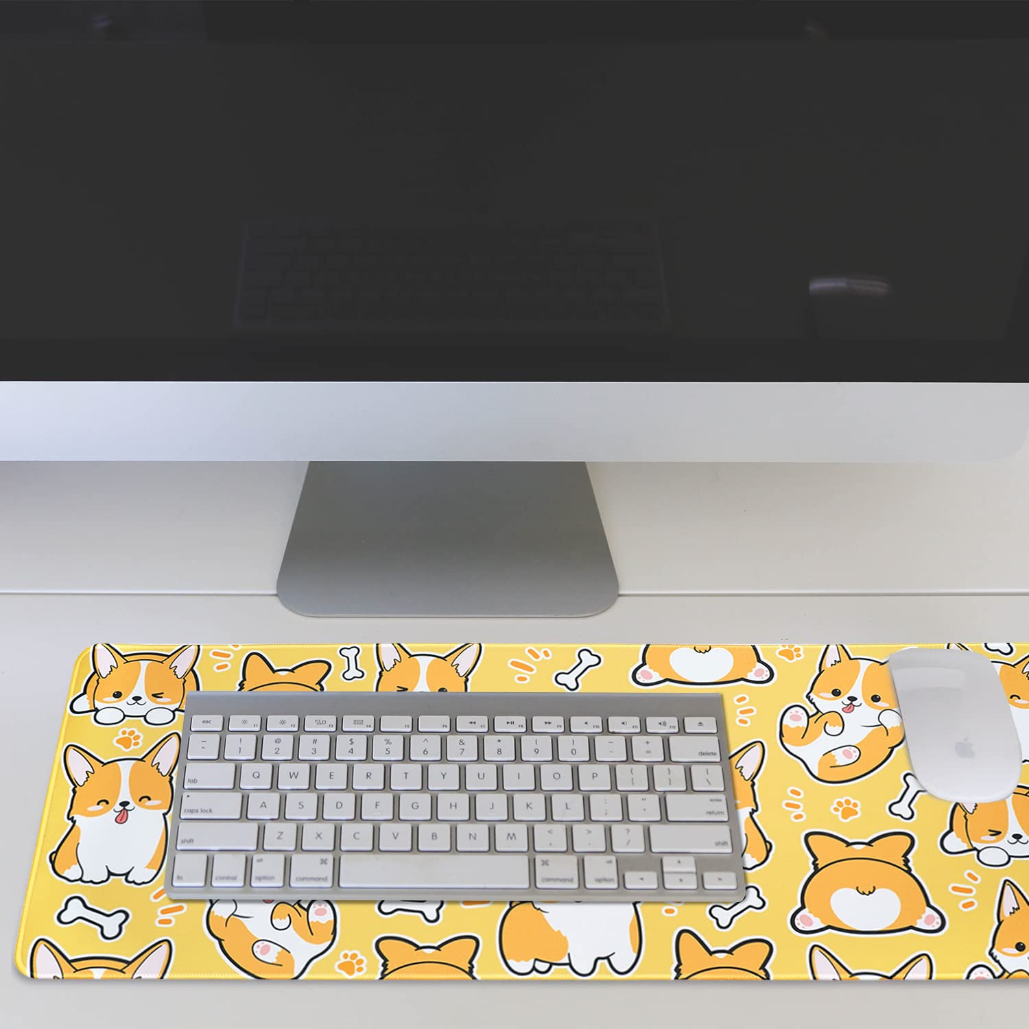 GeekShare Kawaii, set di poggiapolsi – base in gomma anti-scivolo e supporto per polso in memory foam, per tastiera e mouse, perfetto per giochi o animali domestici (viola