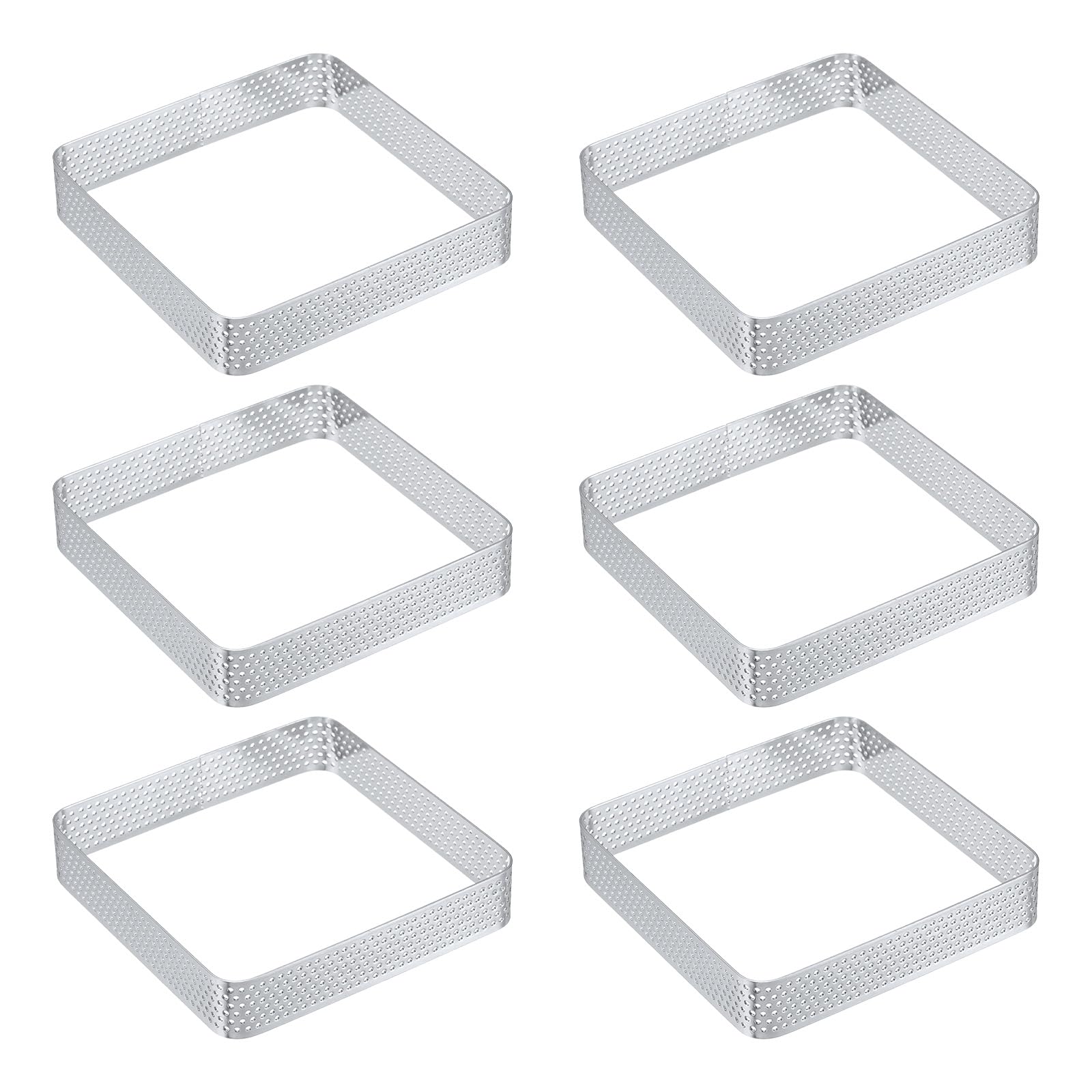 Anneaux à gâteau carrés perforés pour une cuisson croustillante homogène