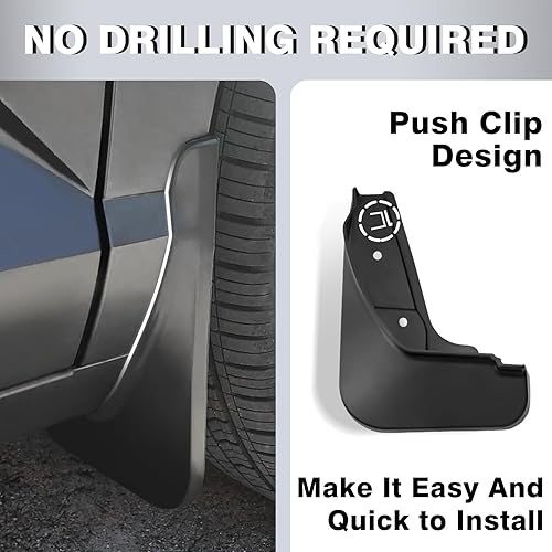 Miniatura 5 de Muslogy Para 2024 Kona Mud Flaps Splash Guard Front & Rear 4pcs Fender Flaps No requiere taladrar Compatible con accesorios Hyundai Kona 2024