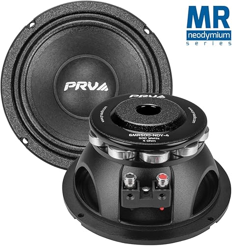 Miniatura 3 de PRV AUDIO Altavoz de rango medio de 6.5 pulgadas 6MR500-NDY-4 500 vatios imán de neodimio de 4 ohmios, altavoz de alta salida para audio de