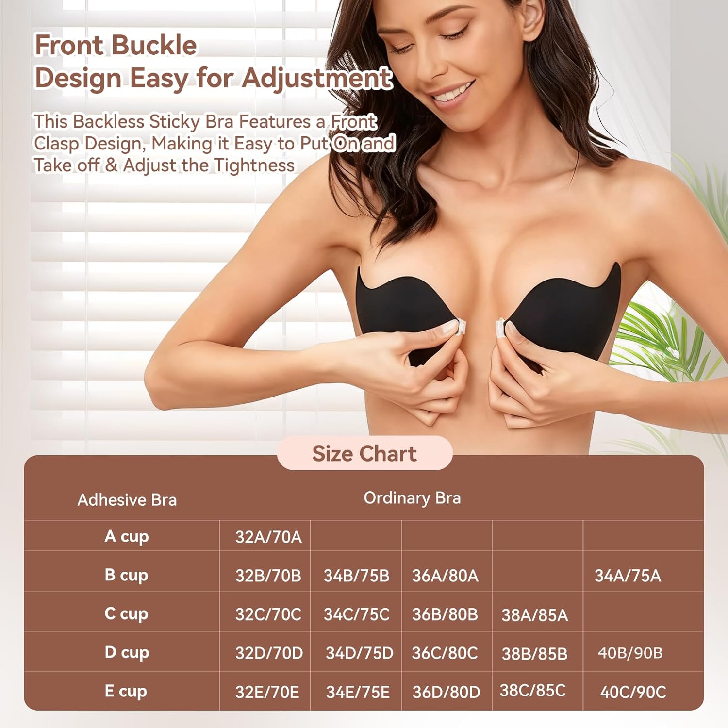 Invisible Sticky Bra Strapless Adhesive Bras Silicone Stick on Push Up Seamless Reusable Backless Bra for Women 2pack - Image 5