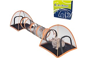 Outdoor Camp for Happy Felines: Cat Tunnel & Pop-Up Cat Tent Playpen Combo