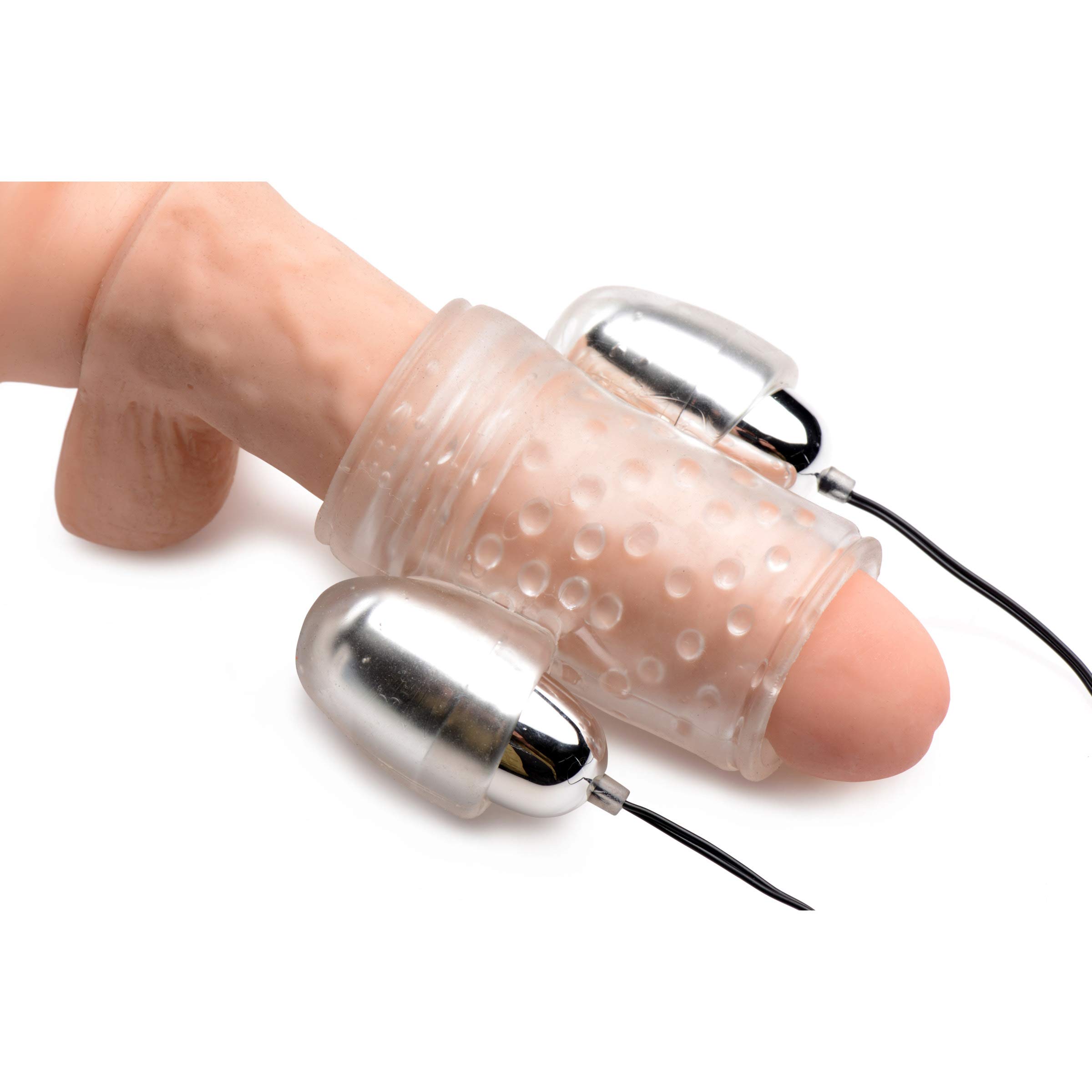 dual vibrating penis sleeve Nipple Clamps Vibrating Breast Clips Nipple Stimulator Wired Vibrators –  ZhenDuo Sex Shop main image 0