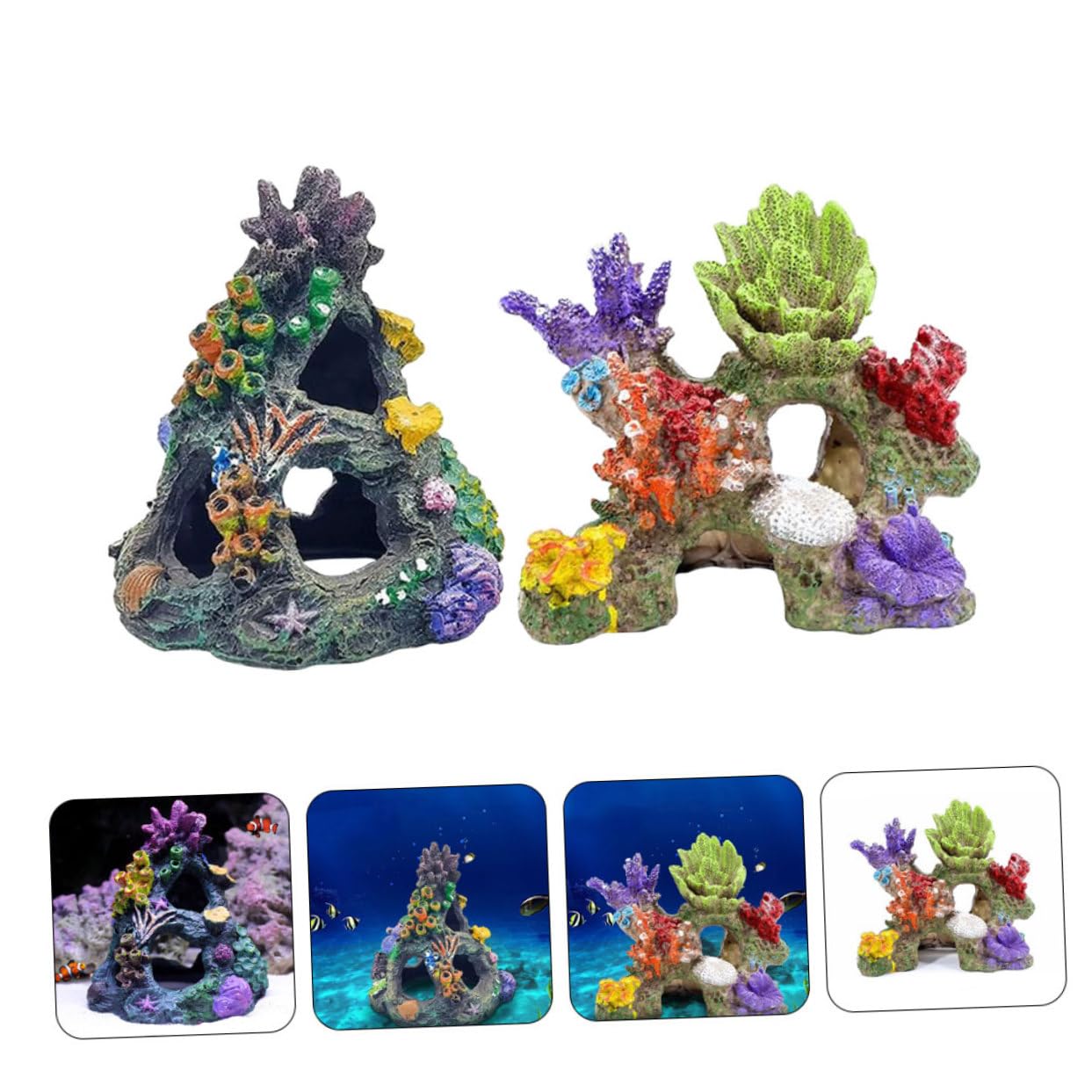 LIOOBO 2piezas Decoración De Acuario Coral Artificial para Peceras Adorno Simulación De Coral para Paisajismo Submarino y Ocultación Tanques De Peces