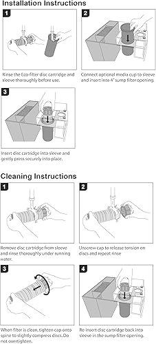 Miniatura 9 de RAPID RINSE ECO-FILTER Reemplazo de calcetín de filtro de 4" (200 micrones). Filtro de disco para acuarios