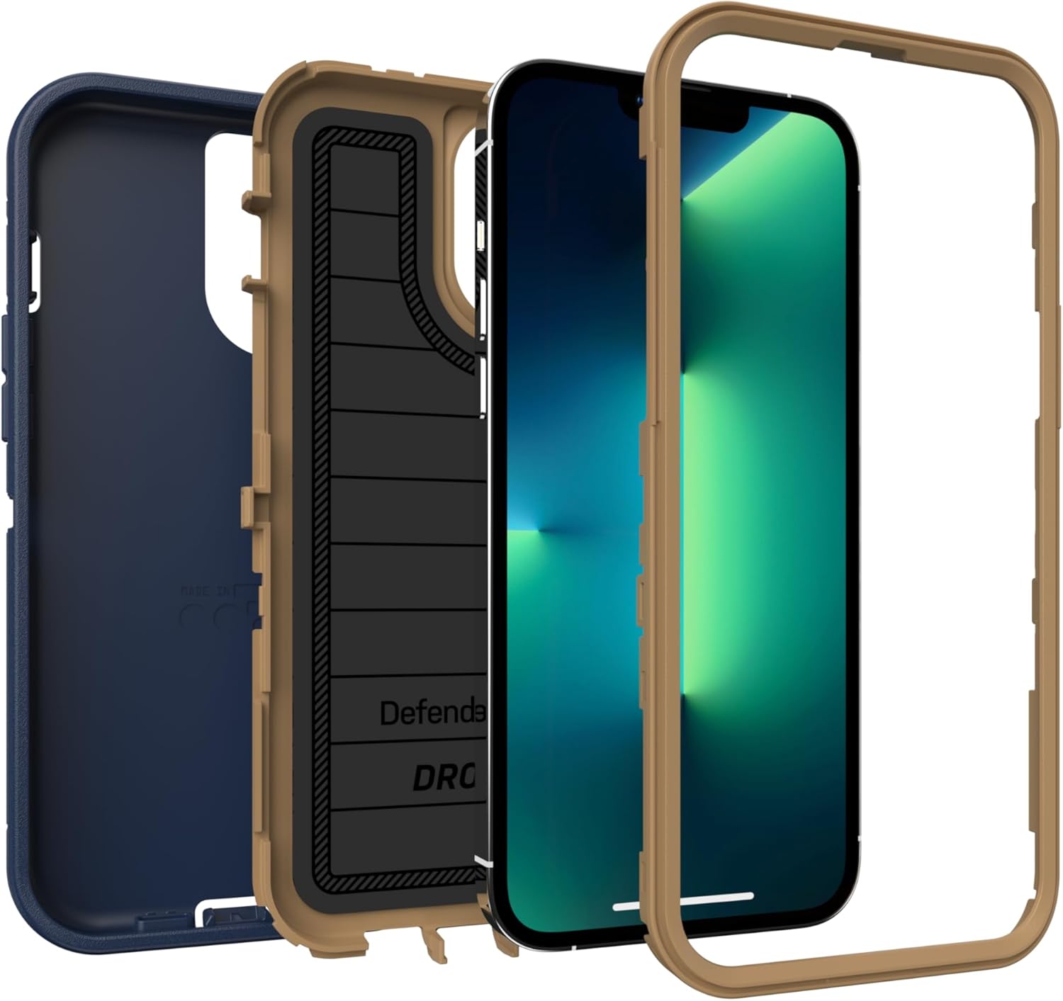 OtterBox iPhone 13 Pro Max & iPhone 12 Pro Max (Only) - Defender Series Screenless Edition Case - Blue Suede Shoes - Case Only - Microbial Defense Protection - Non-Retail Packaging - Image 5