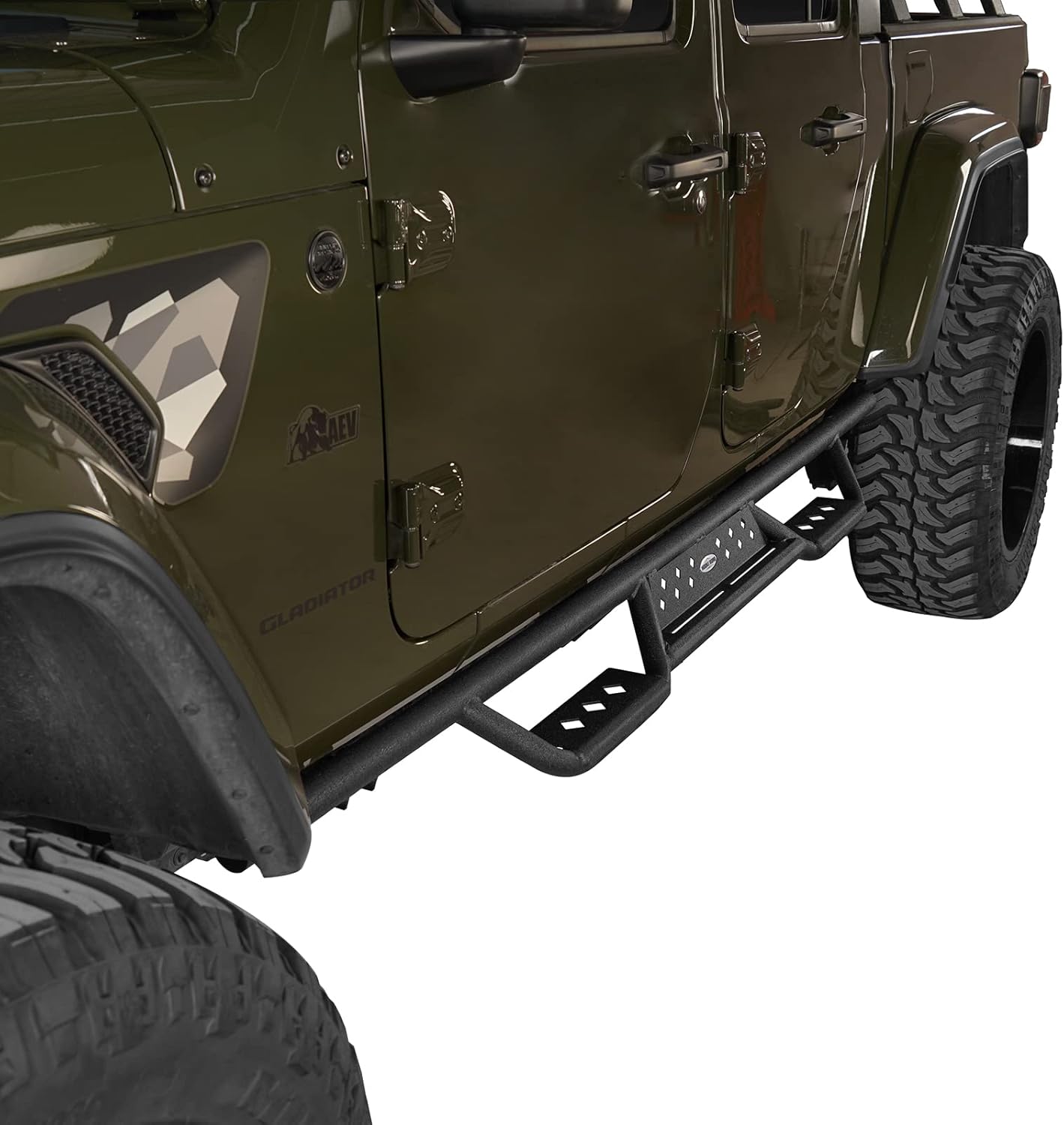 Gladiator Running Board Nerf Bar Side Step Rock Rail Compatible with Jeep Gladiator 2020-2026 JT Truck Pickup Off Road Accessories (Sold As Pair)