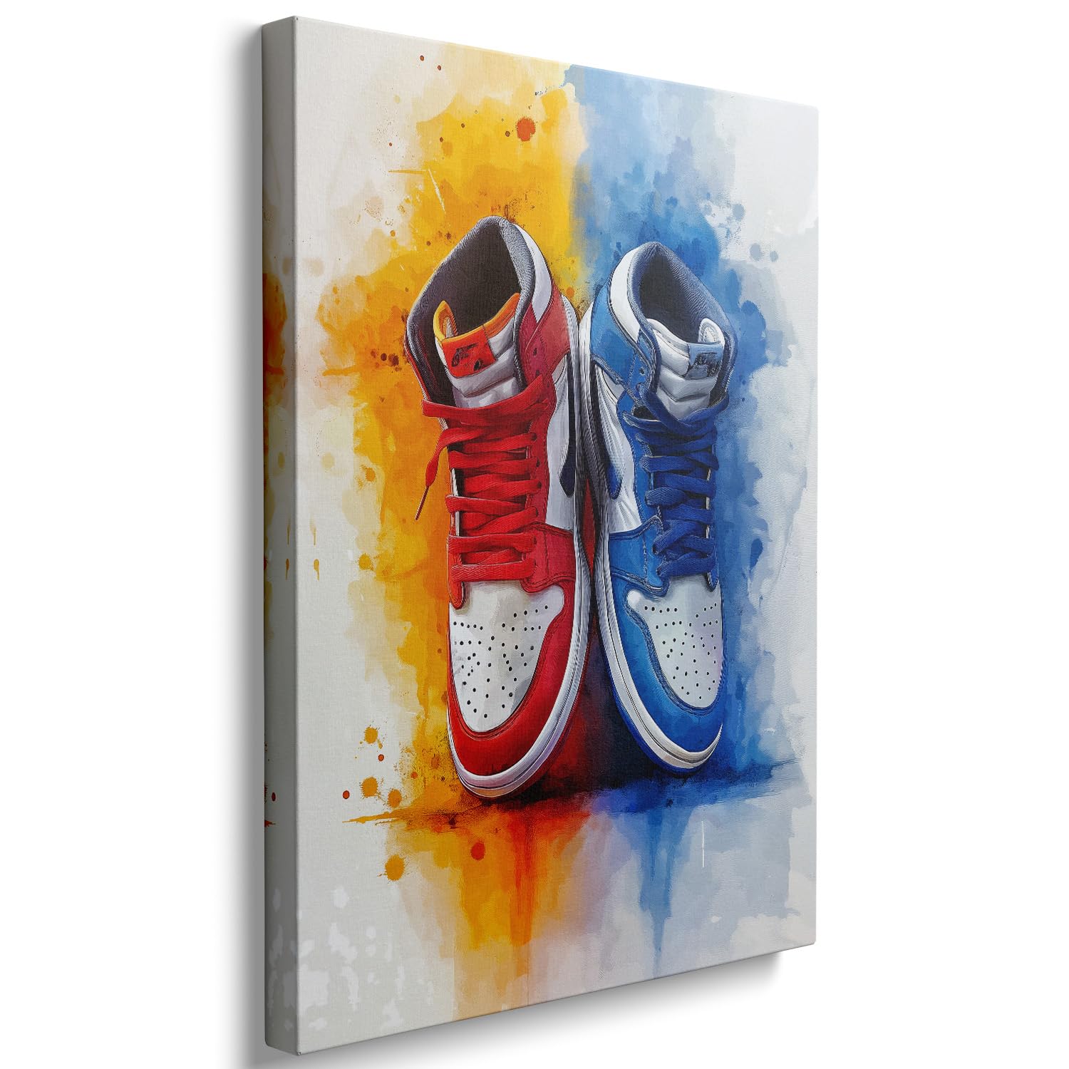 Ypxzzj Graffiti Sneaker Poster Canvas Wall Art for Boy’s Room,Trendy Sport Shoe Artwork for Gym Wall Decor,Hypebeast Shoe Picture for Home Decor
