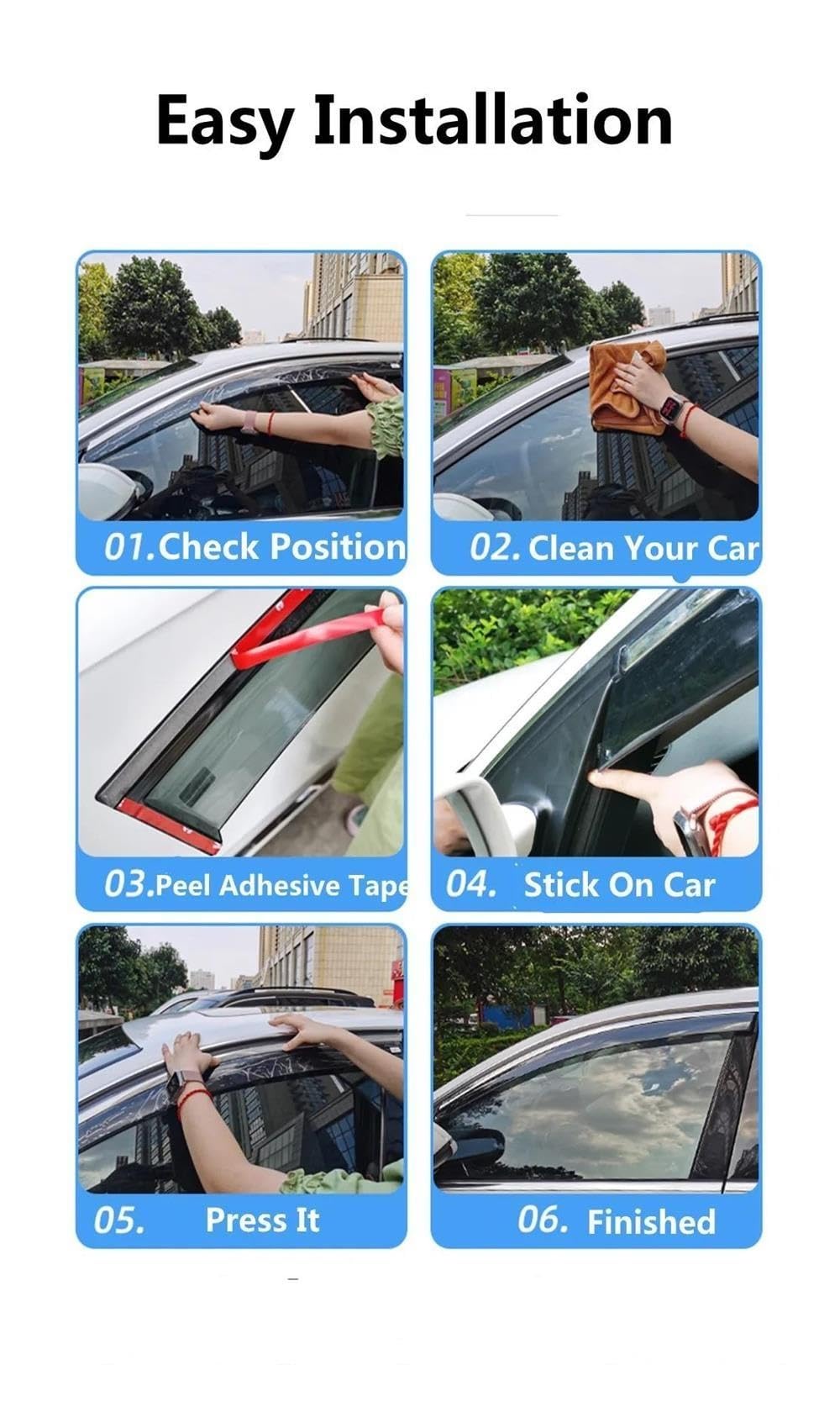 Generisch Fenster Windabweiser Auto Für VW Für Polo Limousine 2011-2018
