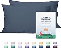 Vista 22 de Sunflower Juego de 2 fundas de almohada tamaño Queen, 100% algodón, 2 fundas de almohada Queen de 20 x 30 pulgadas, color ceniza, suaves