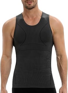 Gynecomastia Mens Compression Shirt, Slimming Tank Top, Men Body Shaper Vest, Tummy Control Undershirts