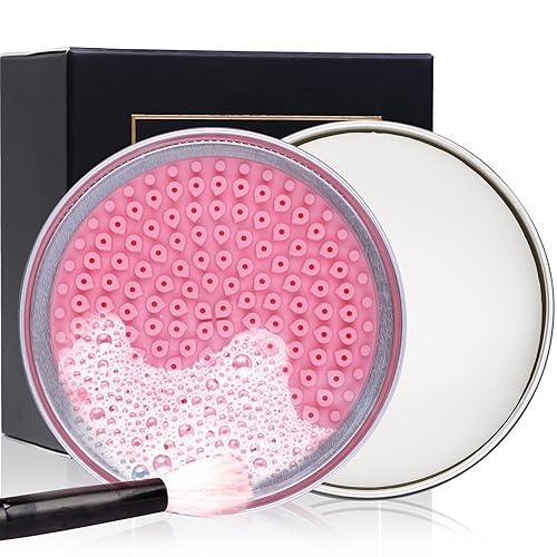DUcare Limpiador de Brochas de Maquillaje Champú Jabón Sólido Tapete de Limpieza de Brochas Elimina Color Cosmético Almohadilla Limpiadora de