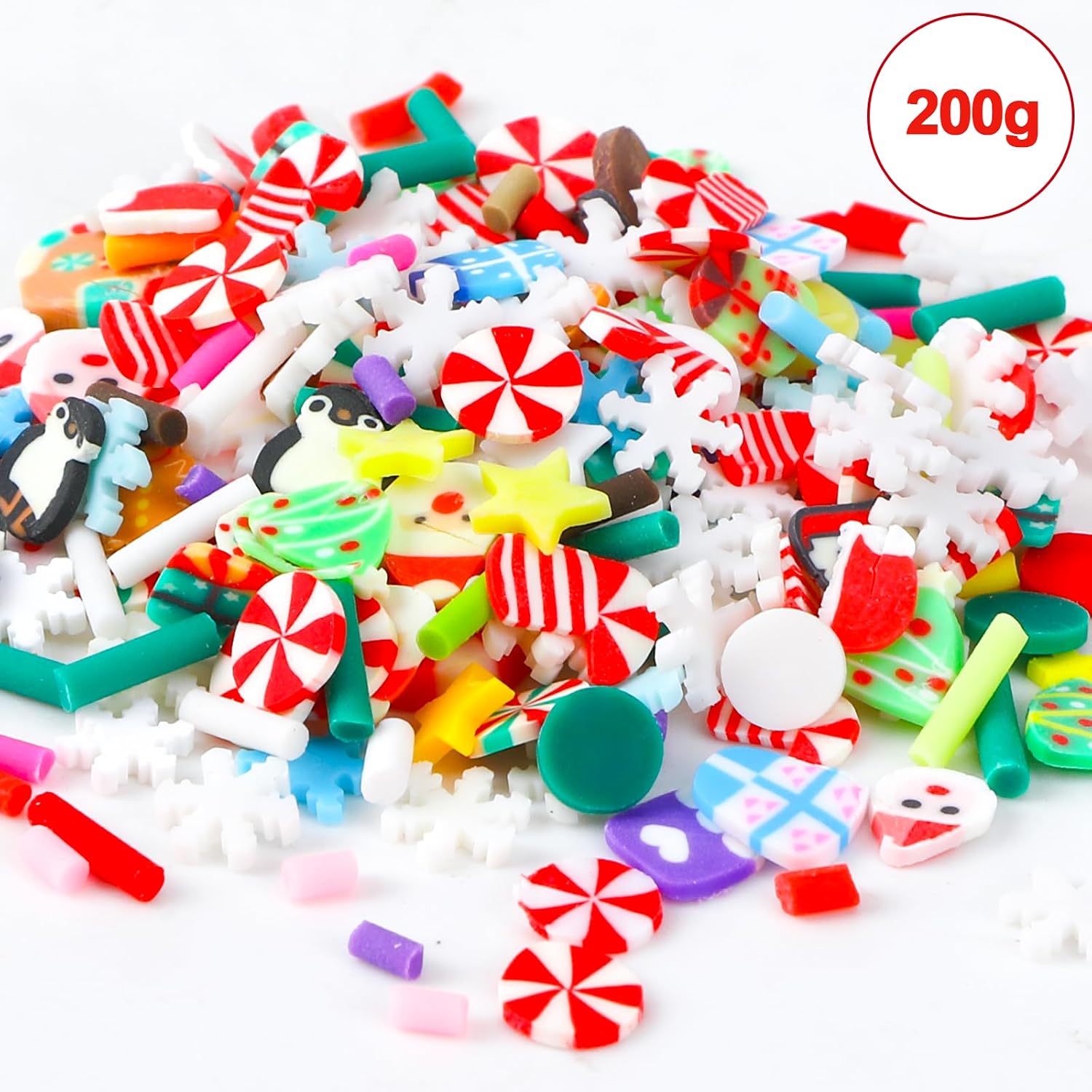 Christmas Fake Sprinkles 200g Polymer Clay Mini Slices Candy Decor