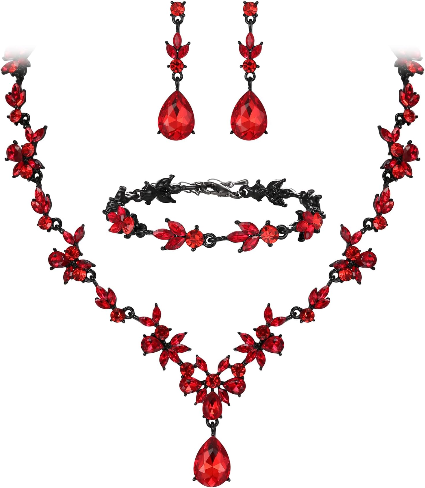Wedding Jewelry Set for Women,Gorgeous Crystal Bridal Accessories
