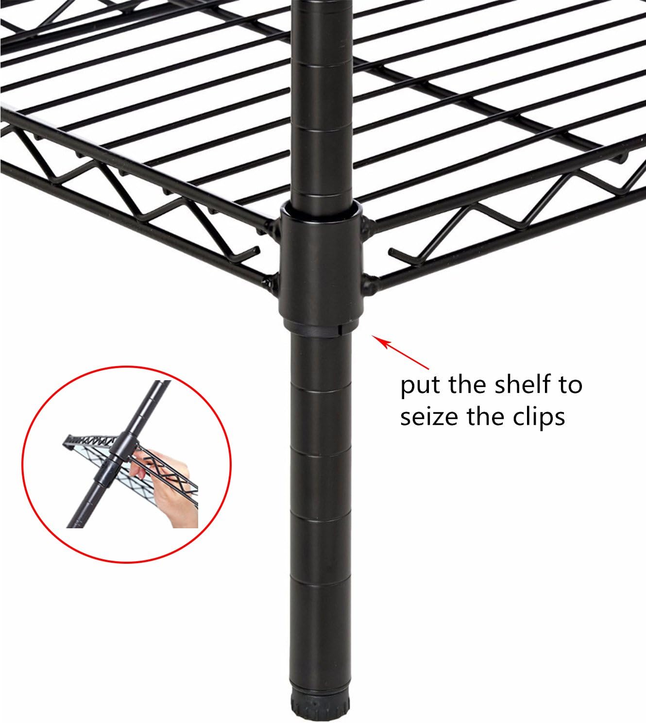 S AFSTAR Heavy Duty Clothing Garment Rack Wire Shelving Closet Clothes Stand Rack Double Rod Wardrobe Metal Storage Rack Freestanding Cloth Armoire Organizer (2 Packs)