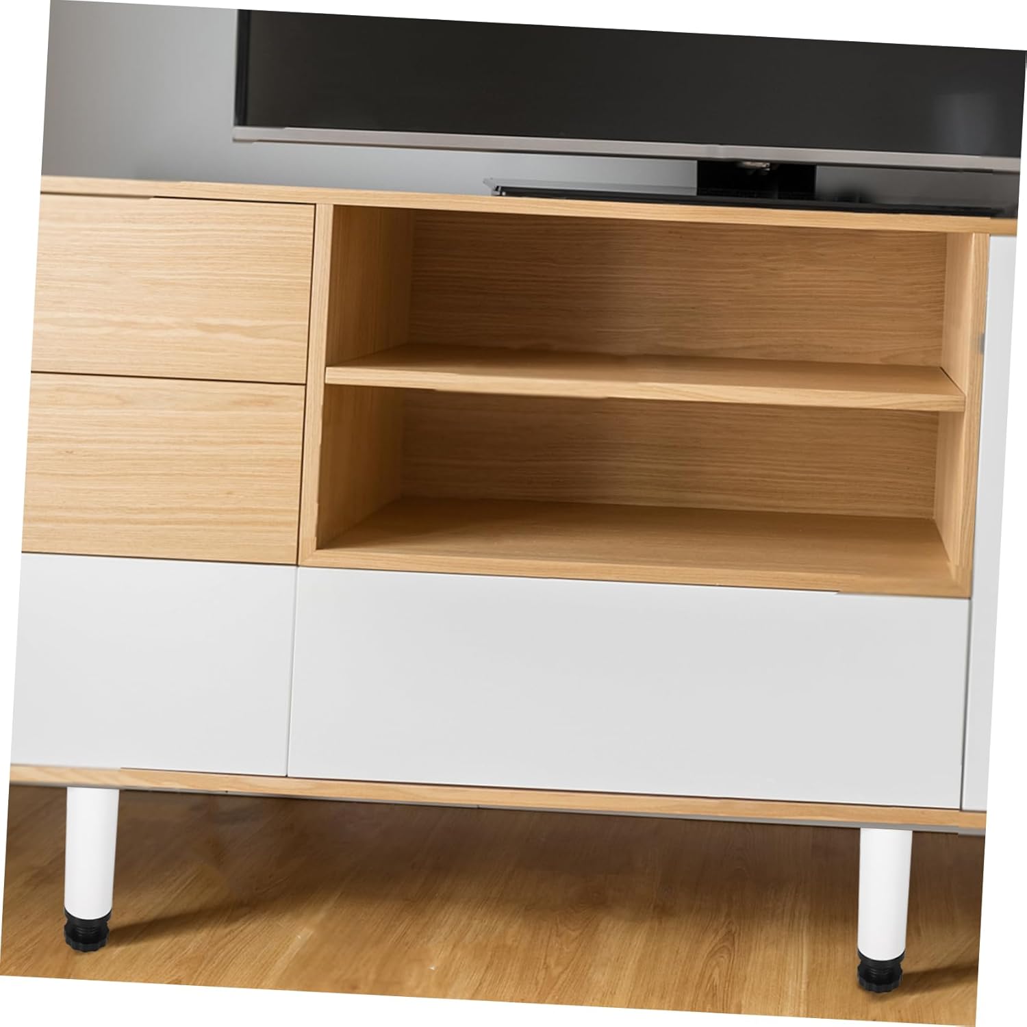 Uonlytech 8pcs Furniture Legs Sofa Support Legs Replacement Legs for Sofa Shelves Support Feet Replacement Couch Legs Chair Legs Table Legs Kitchen Cabinet Legs Cold Rolled Steel White