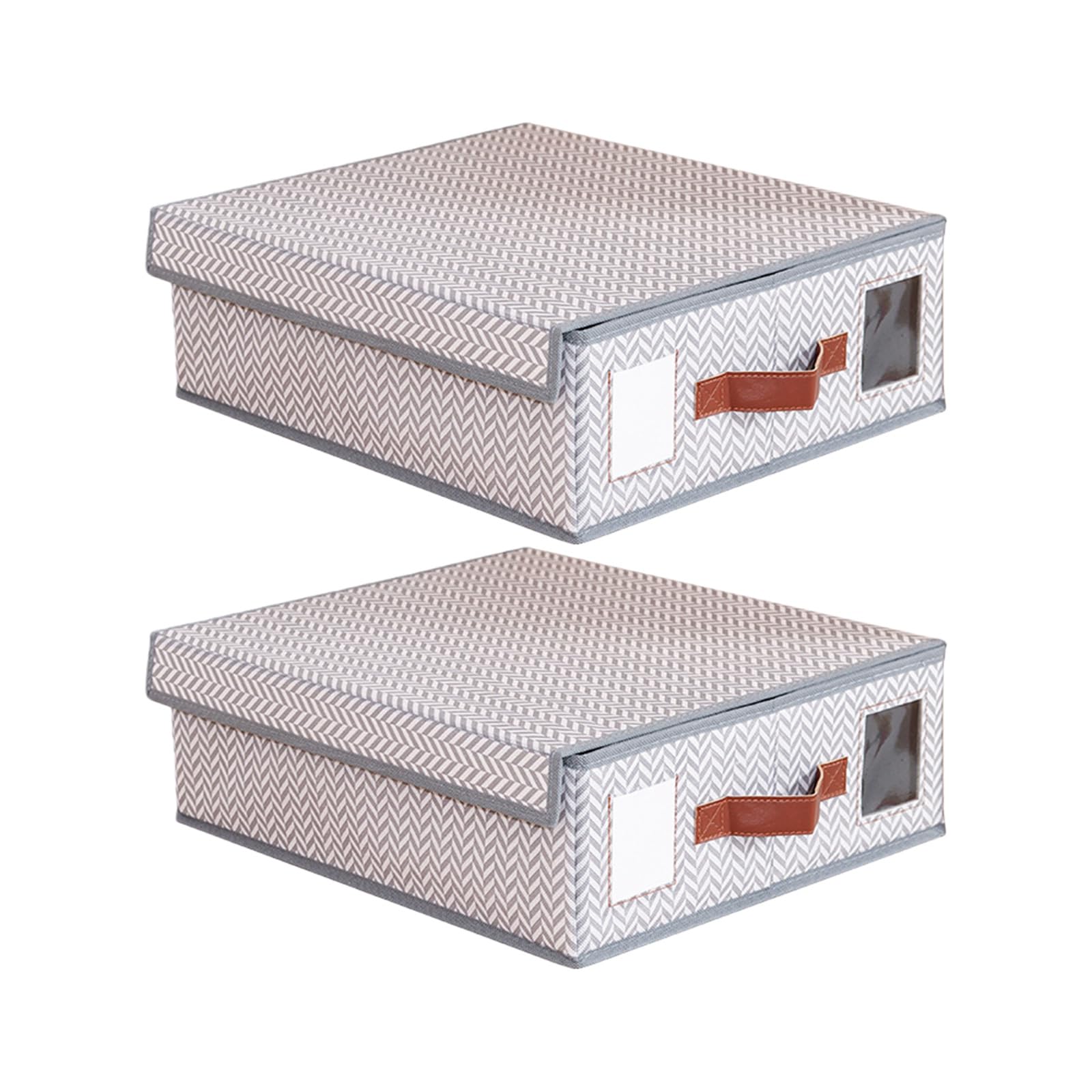 Carotoe F Nonwoven Abric Bedding Container Bed Linens Organiser Box With Dustproo Cover And Clear View Window Nonwoven Bedding Storage Box
