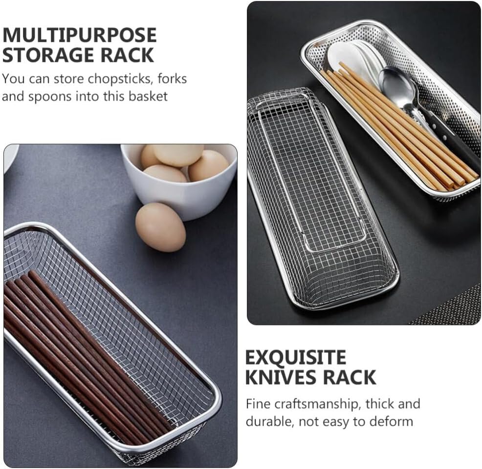 Luxshiny Utensil Organizer Utensil Organizer Dishwasher Silverware Cutlery Basket Cutlery Holder Countertop Stainless Steel Utensil Holder Multipurpose Holder Bottle Drying Rack Bottle Drying Rack