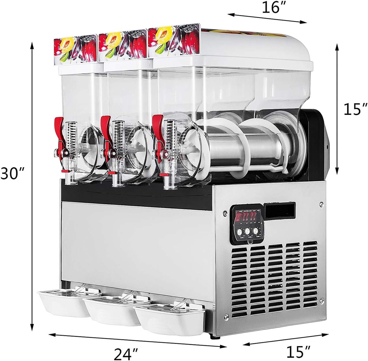 Commercial Big Tanks 3X15L Slushy Machine/Ice Slush Machine/Margarita Frozen Drink Machine/Cooling Beverage Making Machine/Frozen Drink Slush Machine