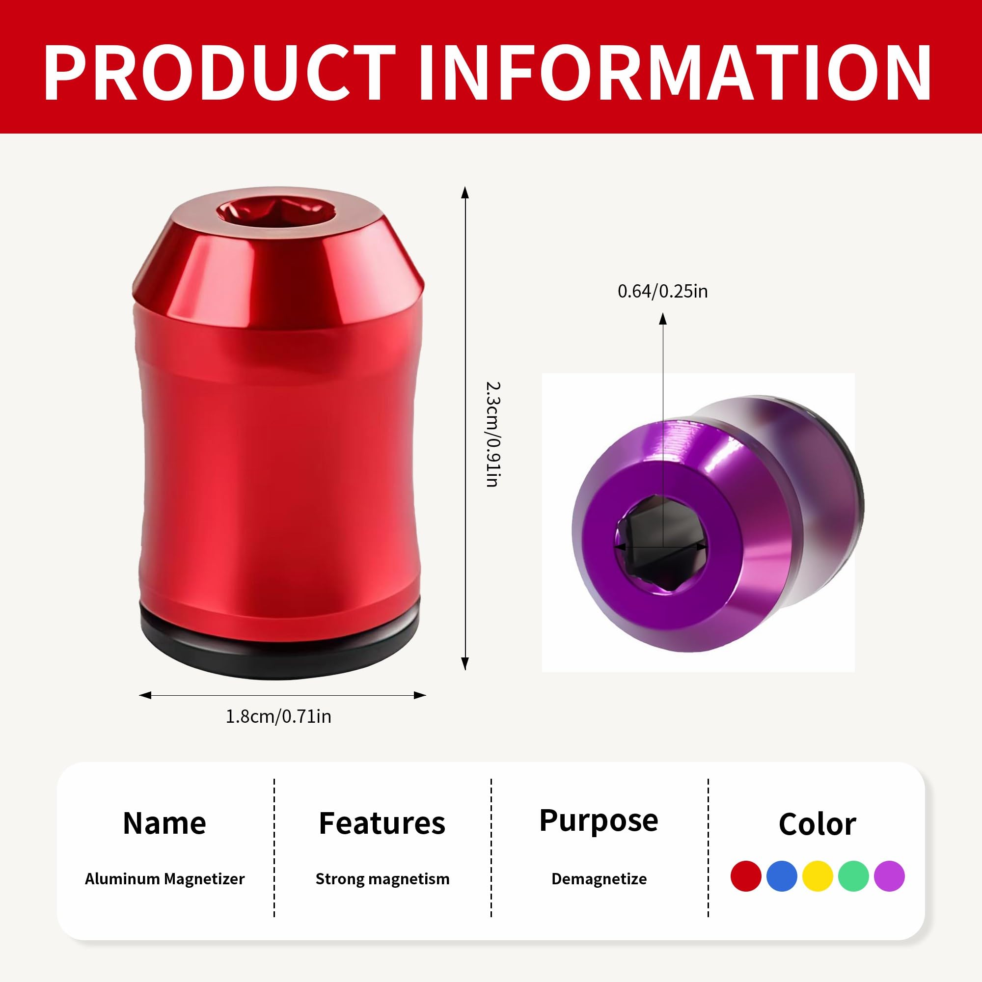 5PCS Magnetic Screw Ring Holder, Magnetic Bit Holder Screw Catcher, Removable Magnetizer Ring Screwdriver Accessory Suitable for 1/4" (6.35mm) Hex Screwdrivers & Power Bits - 4