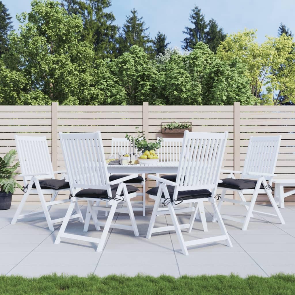 vidaXL Cojines de Sillas de Jardín 6 uds, Almohadas para Sofá Asiento, Almohadillas para Muebles, Decoraciones para Patio, Tela Oxford Antracita