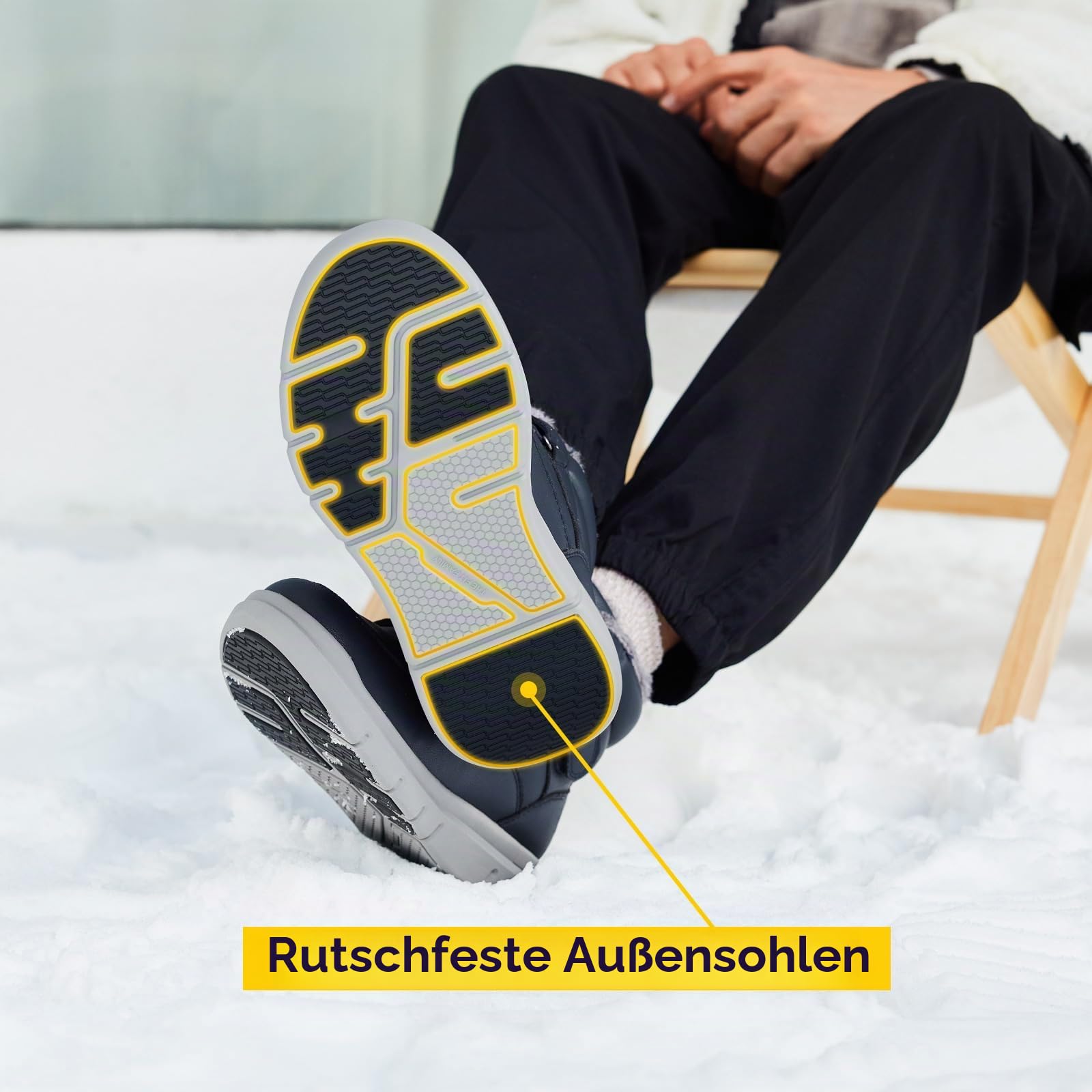 FitVille Winterschuhe Herren Extra Weit Winterstiefel Wasserdicht Schneestiefel Kurzschaft Stiefel Breit Rutschfeste Schuhe