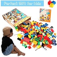 Vista 6 de Bloques de construcción para niños pequeños de 2 a 5 años, juego de 171 piezas de bloques de automóviles para niños, ladrillos de construcción