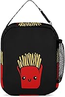 Vista 3 de Linda bolsa de almuerzo con aislamiento de papas fritas para mujeres y hombres, reutilizable, bolsa de mano para el trabajo y viajes