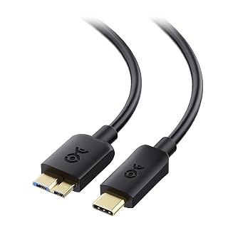 Cable Matters USB C to Micro USB 3.0 Cable 3.3 ft with 10 Gbps Data Transfer (USB C to Micro B 3.0, USB C Hard Drive Cable) in Black