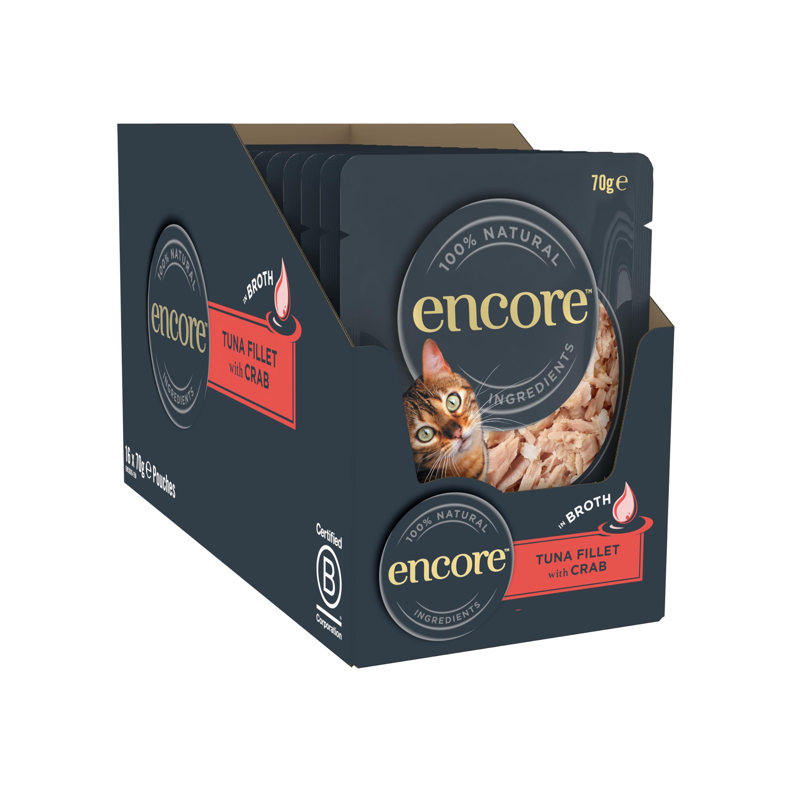 Encore Pouch Tuna Fillet With Crab In Broth 70g