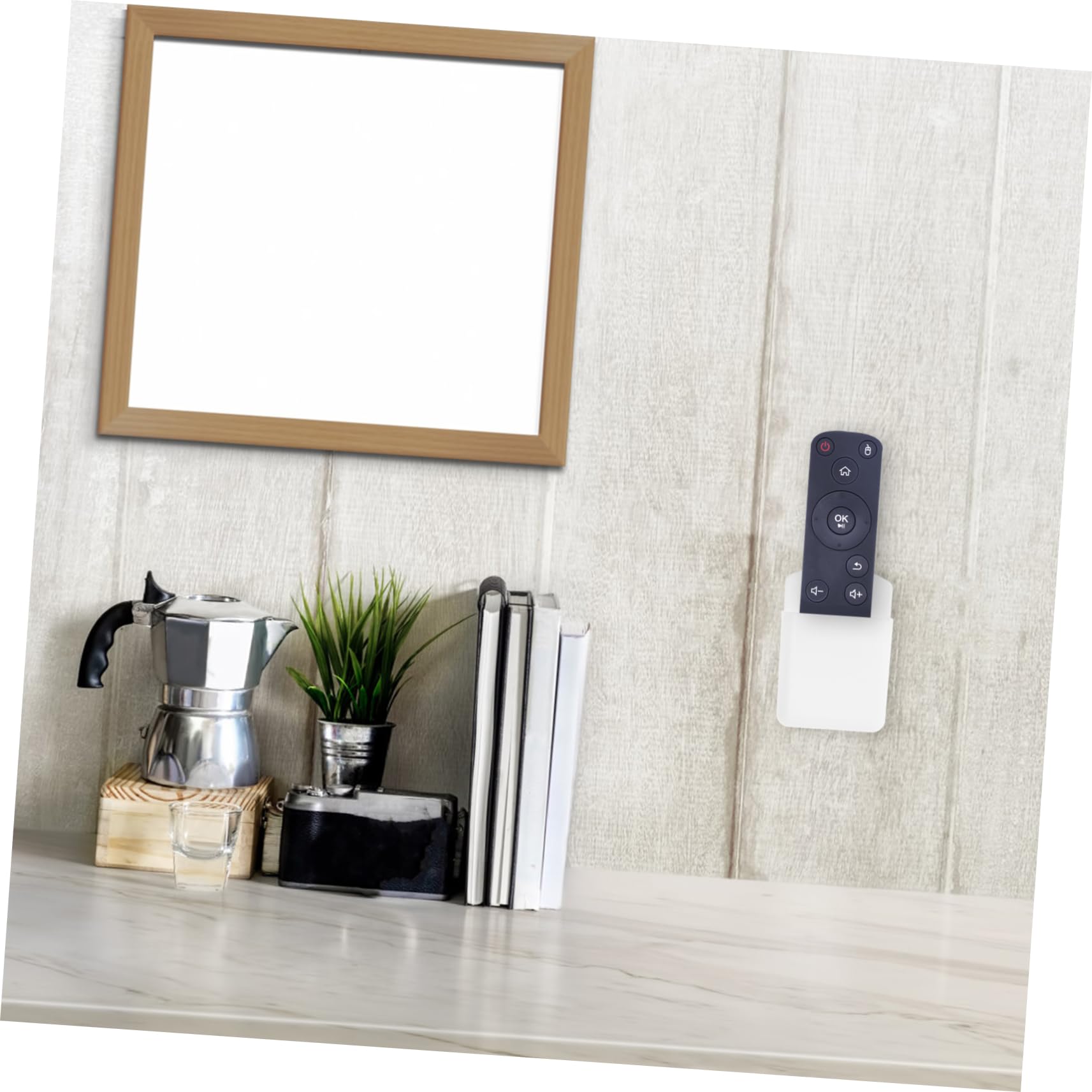 Baluue 12 Stück Fernbedienungshalter-Wandablagefächer für Fernbedienung, 10x6cm Selbstklebende ernbedienungshalter, hängend, für Zuhause und Büro Kamm Make Up, Pinse