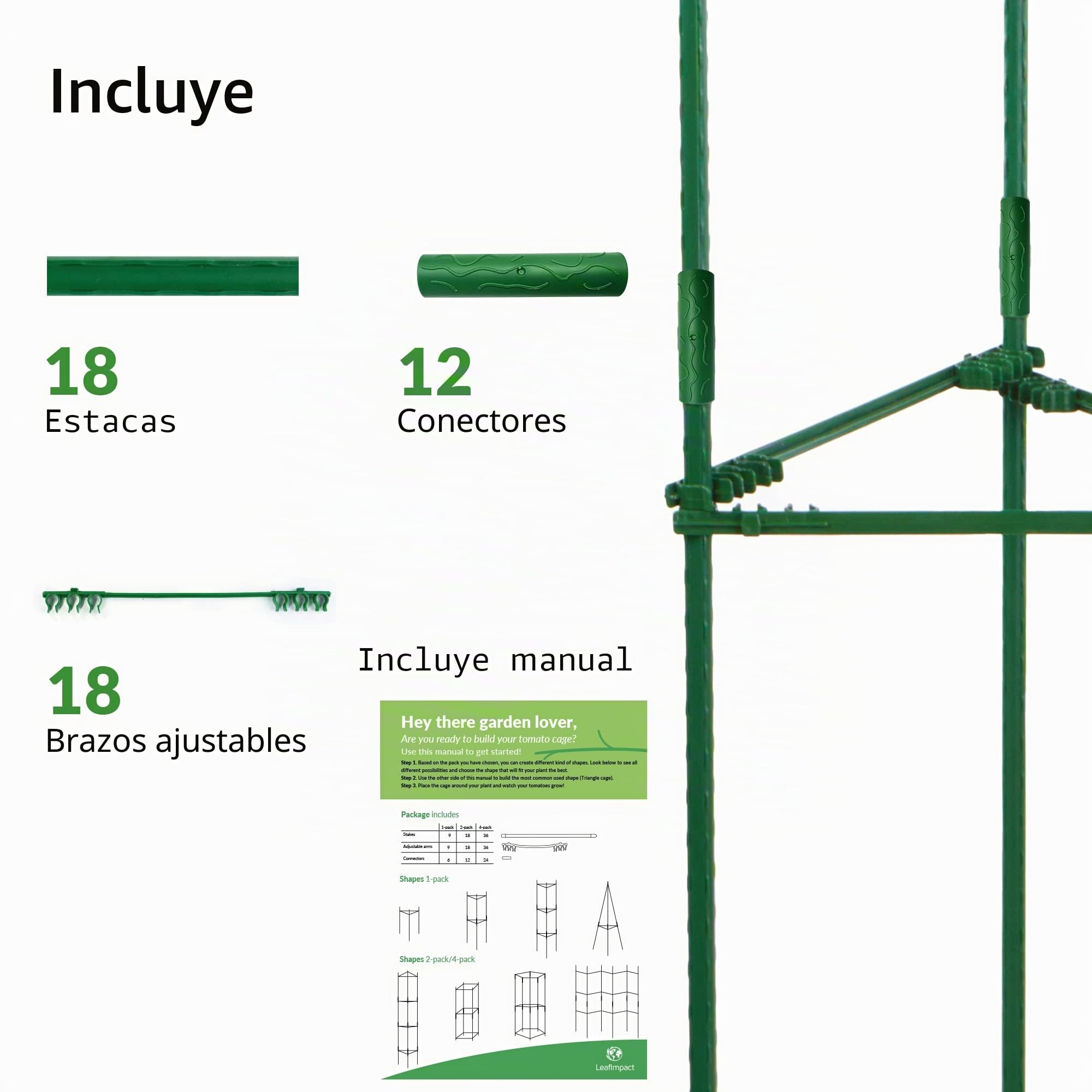 Pack De 2 Jaulas para Tomates | Ayuda A Sus Plantas A Crecer | Jaulas Y Soportes para Plantas | Tamaño Ajustable | Soporte para Tomates | Enrejado para Tomates | para Verduras Y Plantas Trepadoras