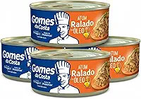 Kit com 4 Latas - Atum Ralado em Óleo Gomes da Costa 170g - Prático para Patês, Recheios e Receitas - Fácil de Misturar - Tradição e Sabor