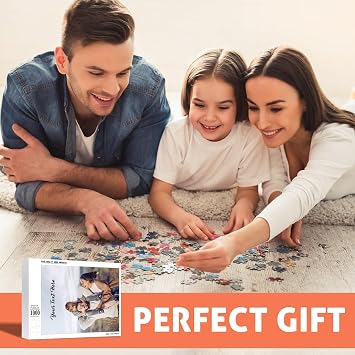 Custom Puzzles from Photos Personalised Name Puzzle 120/200/300/500/1000 Pieces, Customized Picture Puzzle Personalised Wooden Puzzles Gifts for Couple, Family, Friends, Pet Lover